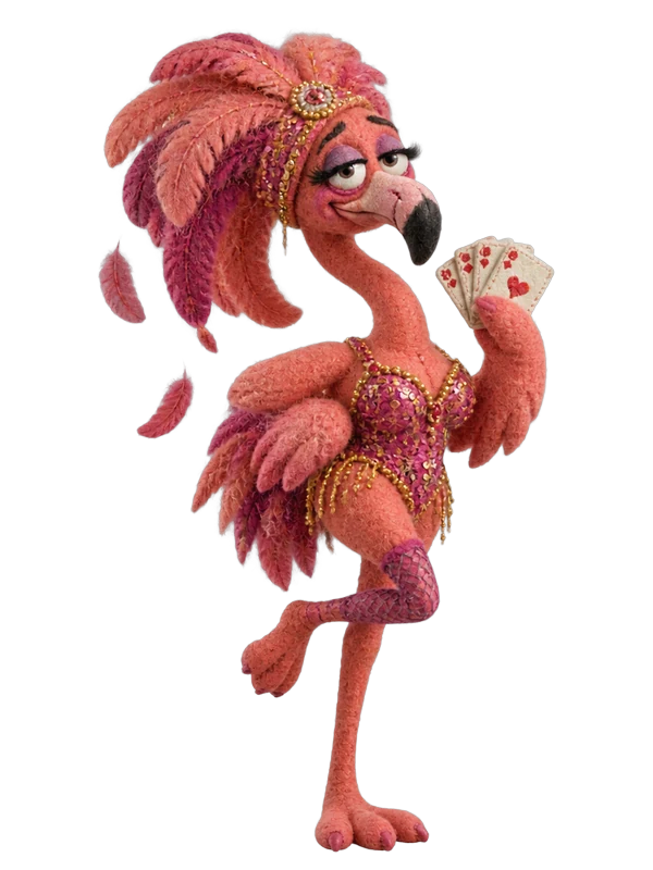 Gloria, a retired showgirl plushie