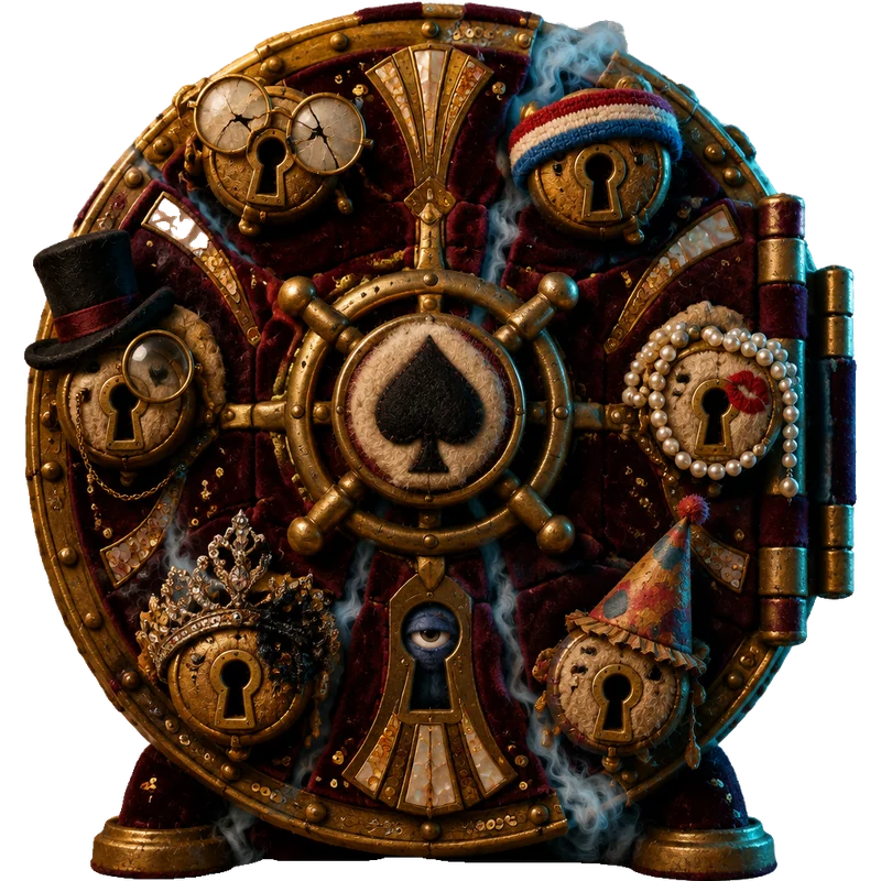 A vault door with six locks